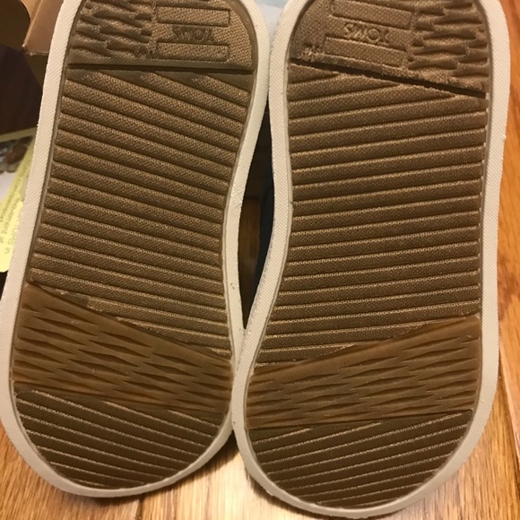 Toms Tiny Deep Ocean Burlap Paseo Sneaker - Picture 8 of 8